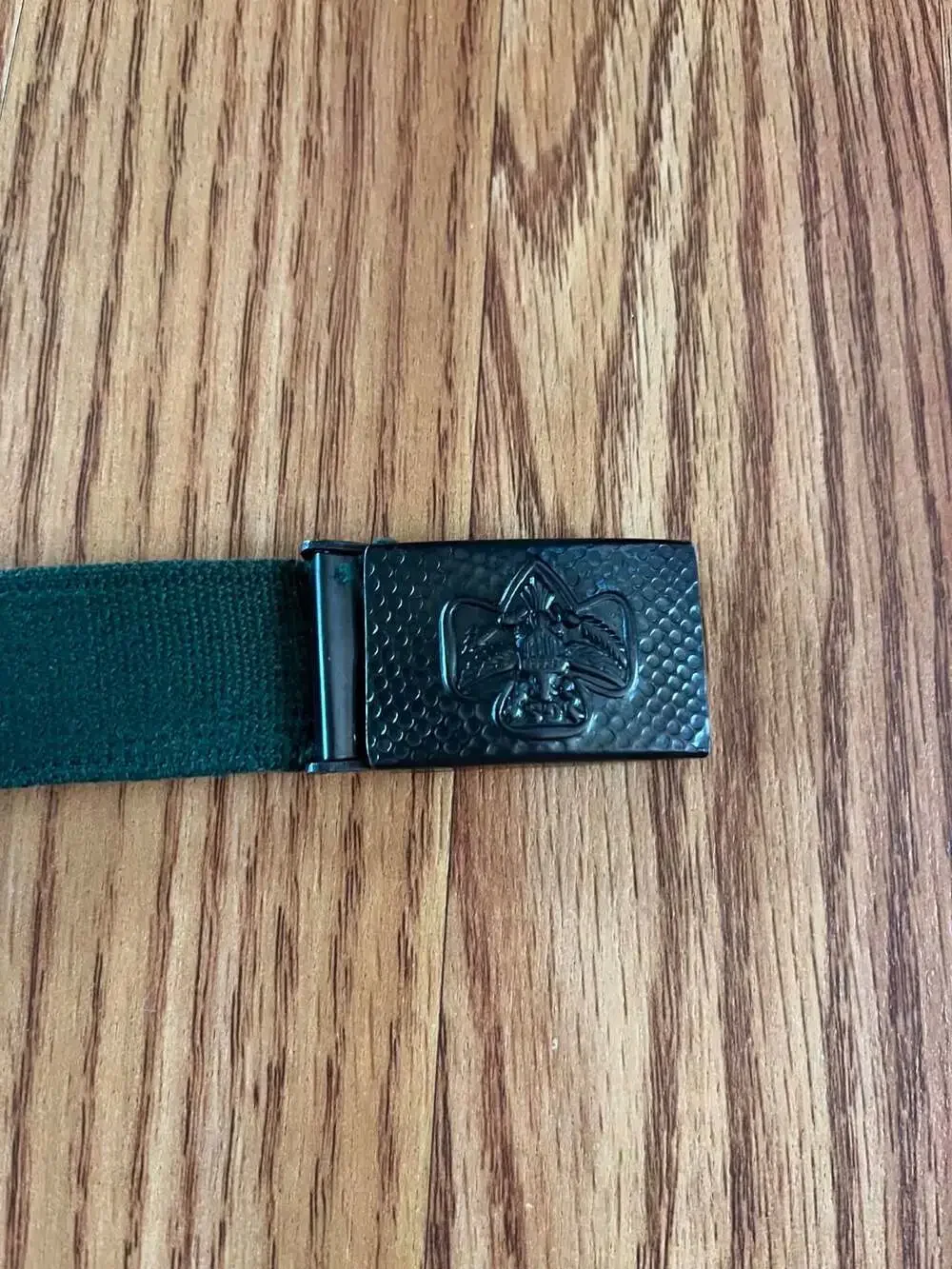 Vintage Girl Scouts Metal Belt Buckle Be Prepared Eagle Green 1960s